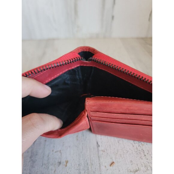 Unique red slot wallet mens accessory zipper getto deri - Picture 9 of 9